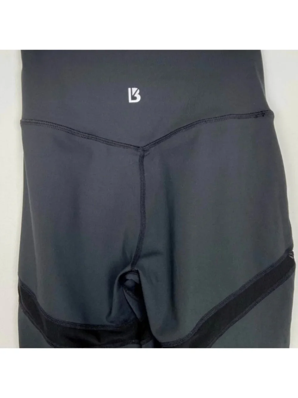 BuffBunny Black high rise Leggings with mesh